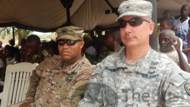 United States Army officers observe the training exercises. Photo: Zeze Ballah 