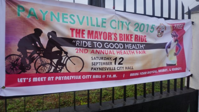 A poster promoting the bike ride and health fair. Photo: Jefferson Krua