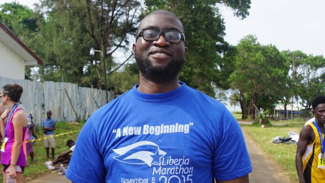 Charles Cooper, a board member of the Liberia Marathon Trust. Photo: Jefferson Krua