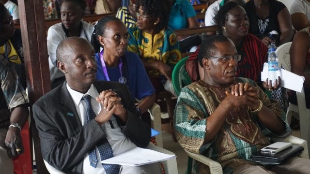 (L-R) Dr. Alex Gasasira, WHOâ€™s representative to Liberia, and Dr. Francis Kateh, Liberiaâ€™s chief medical officer. Photo: Zeze Ballah  