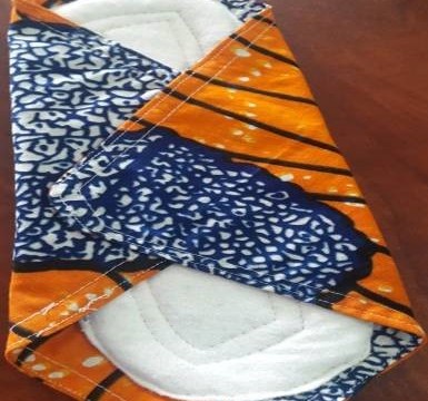 One of the reusable sanitary pads on display. Photo: Community Healthcare Initiative