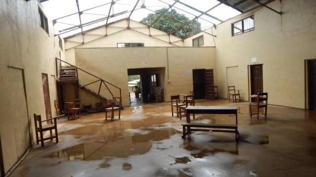 One of the rooms at the Zorzor Lutheran Mission School that were damaged by the storm. Photo: Zeze Ballah